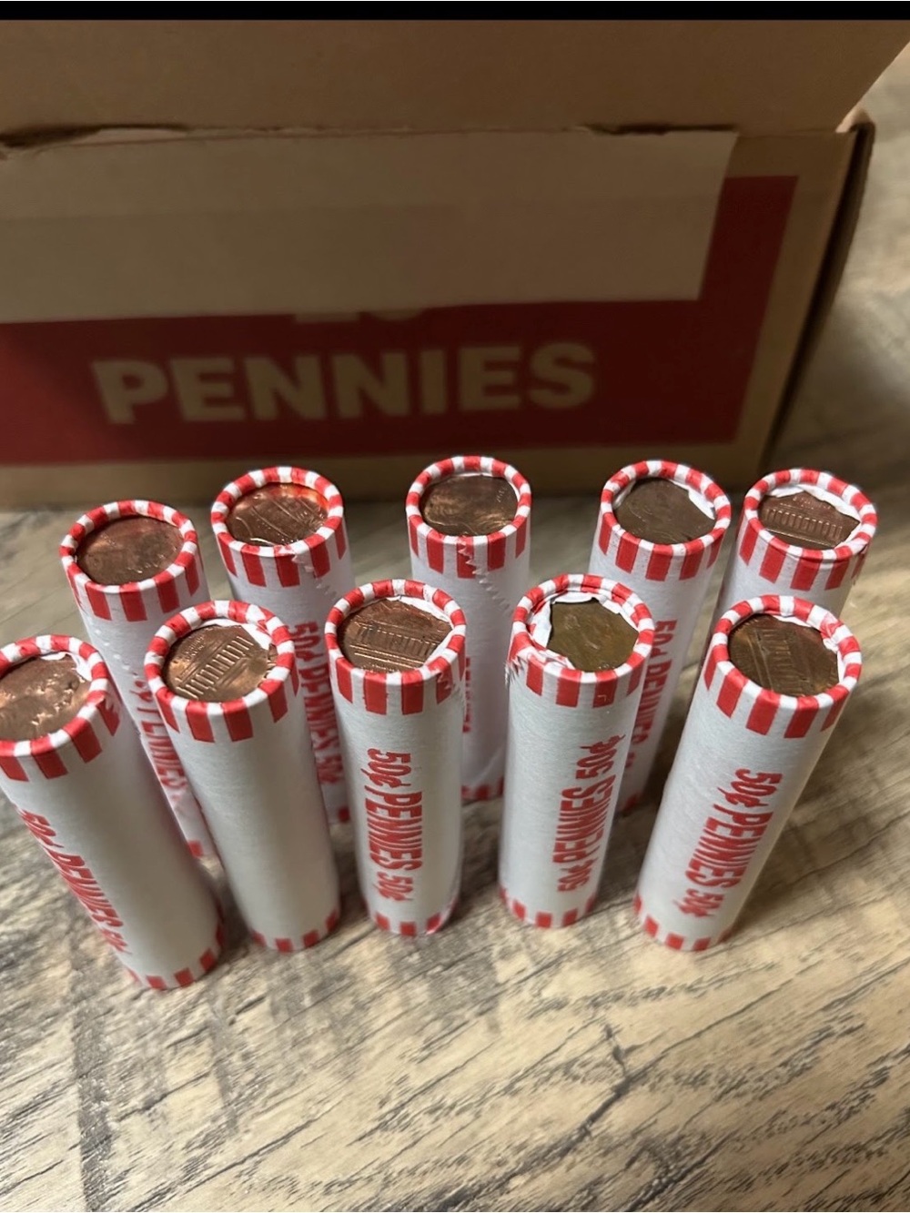 💰 10 Unsearched Bank-Wrapped Penny Rolls 💰